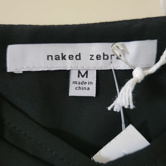 Naked Zebra Women's Black Lined Camisole Tank Top - Picture 2 of 9